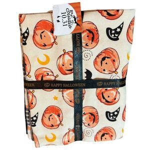 Witch Crafters Halloween Pumpkin Striped Plaid Dish Towels Kitchen Towel‎ Set 4